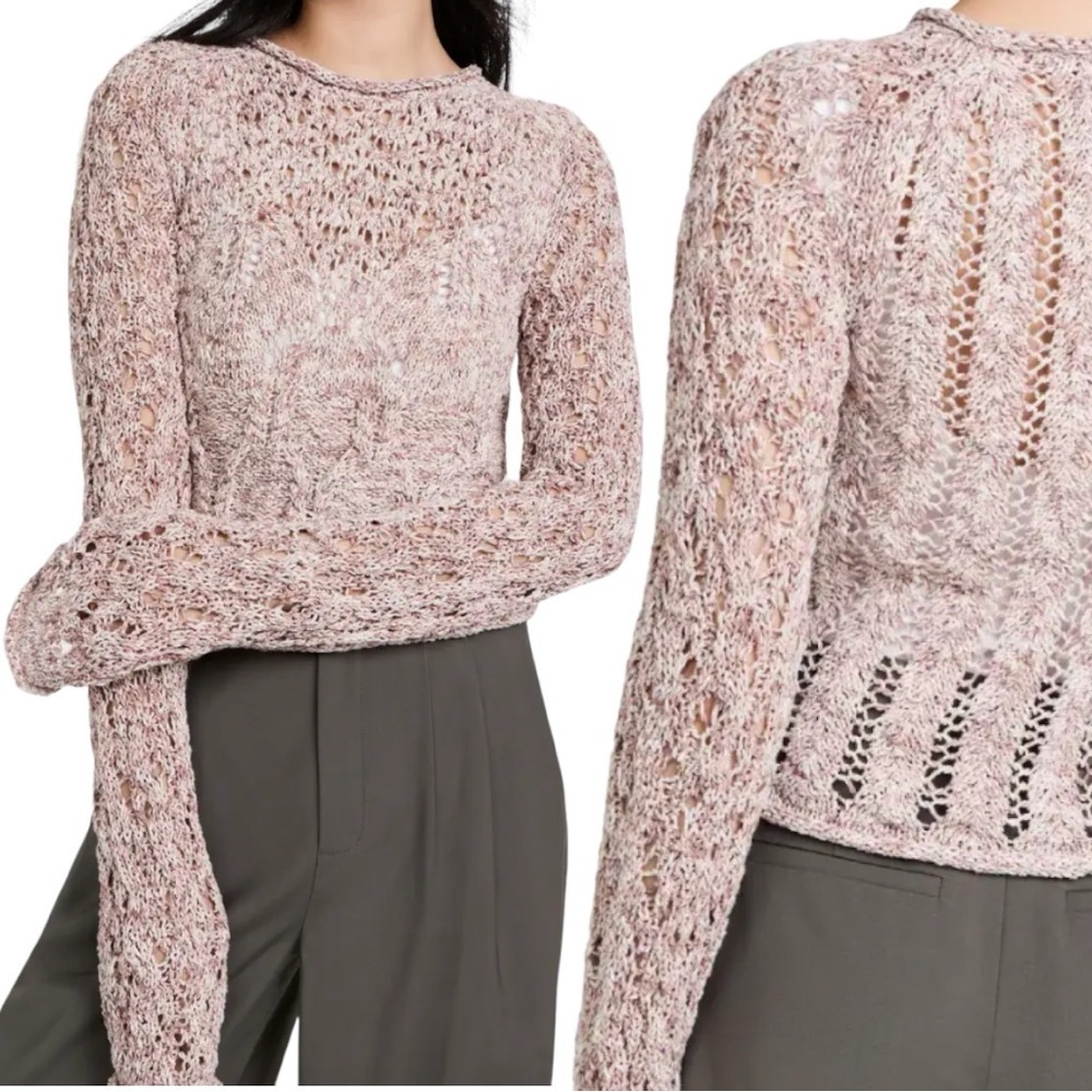 Acne Studios Dusty Pink Cropped Sweater